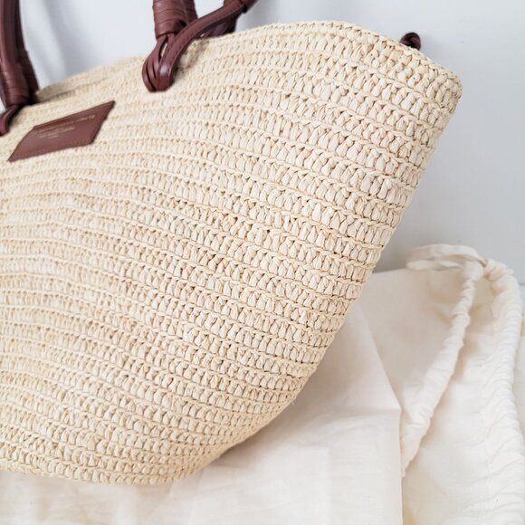 Sezane Justine Basket Bag in Natural Raffia - Picture 5 of 11